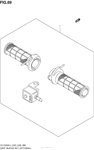 DL1000 (ABS) Grip Heater Set (Optional)