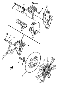 XS1100 Задний суппорт