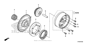 CRF110F Муфта стартера