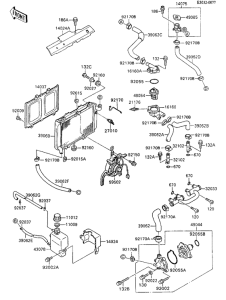 ZX600 Радиатор