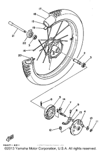 TY350N Переднее колесо