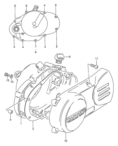 DS80 Crankcase cover ass`y  (v