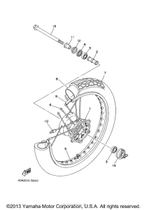 XV250ECR Переднее колесо