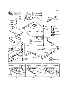 ZX400 Топливный бак