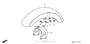 VT750CD Переднее крыло