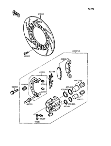 EX400 Передний тормоз