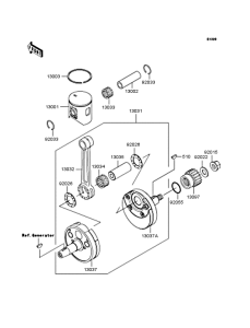 KX125 Crankshaft / piston