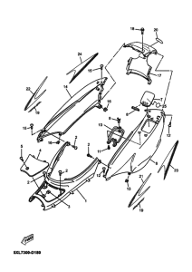 YP125E Боковая крышка
