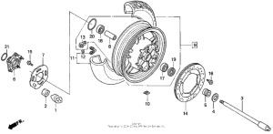 GL1500I Переднее колесо