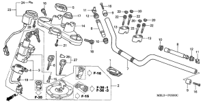NT650 Handle pipe / top bridge