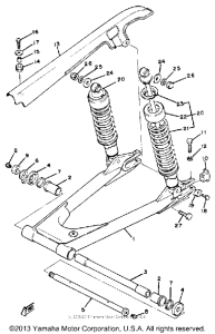 XS650G Rear arm - suspension