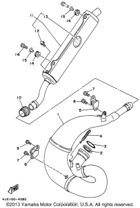 WR250Z Выхлопная система