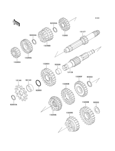 KX125 Трансмиссия