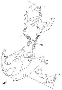 GSF650 (ABS) Cowling installation parts