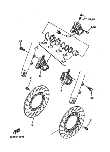 RZ350 RZ350U Передний суппорт