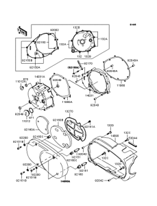 VN1500 Left engine cover