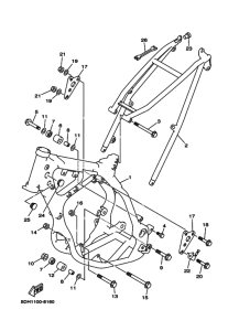 YZ125 YZ125K Frame comp