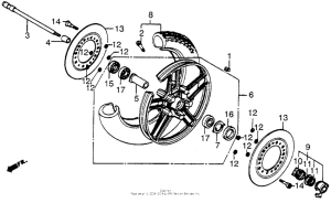 VT700C Переднее колесо
