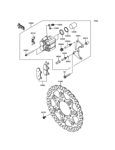 KLX150 Передний тормоз