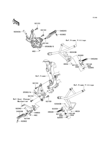 KLE650 Подножки