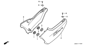 CB750F Боковая крышка