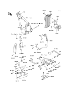 KL650 Рама ,крепежные детали