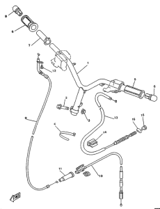YA50R Manillar-cables