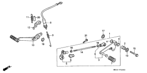  Brake pedal / change pedal