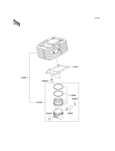 BR125 Цилиндр и поршни