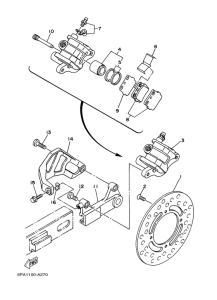 YZ85R Задний суппорт