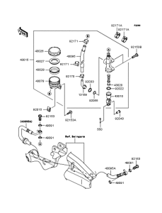 ER650 Задний торм цилиндр
