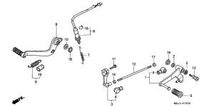  Brake pedal / change pedal