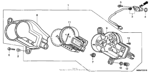 VTR1000F Спидометр 01-05