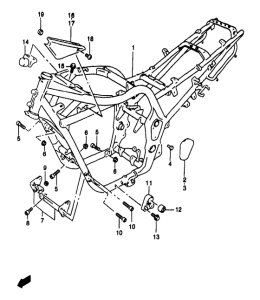 GSF1200S (ABS) Frame comp