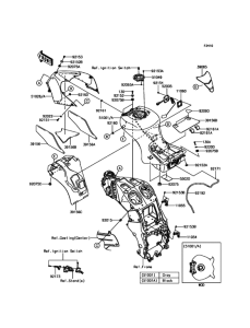 ZX1400 Топливный бак