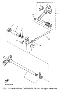 YZF600RJC Вал переключения