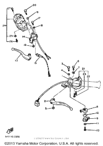 XT550J Рулевые переключатели