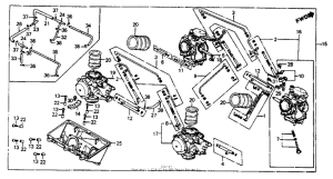 VF700F Carburetor assy. + carburetor link