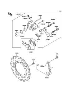 KL650 Задний тормоз