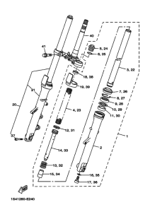 YBR250 Передняя вилка