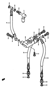 GSX-750 Передние тормозные трубки