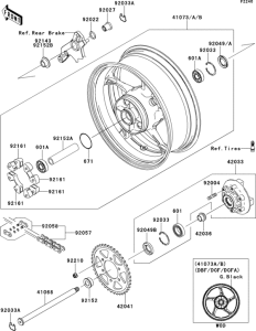 ZR1000 Задняя ступица колеса