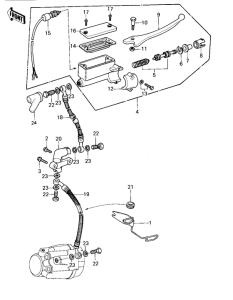 KZ1000 Передний тормозной цилиндр