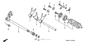 VTR1000F Вилка переключения передач