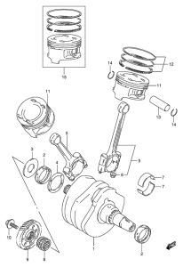 VX800 Вал коленчатый