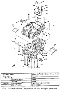 XS400F Картер двигателя
