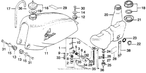 MT250 Fuel tank + oil tank