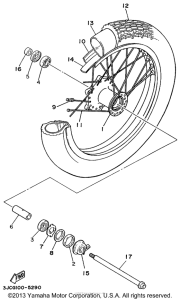 XV535LC Переднее колесо