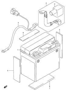 DR-Z250 Аккумулятор