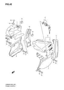 VZ800 Обтекатель задний